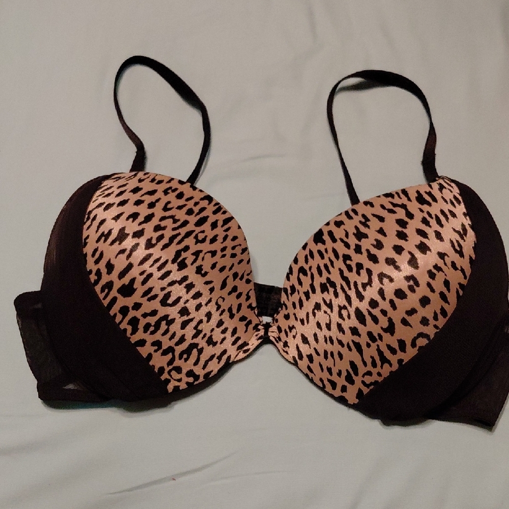 Leopard Print Push-Up Bra